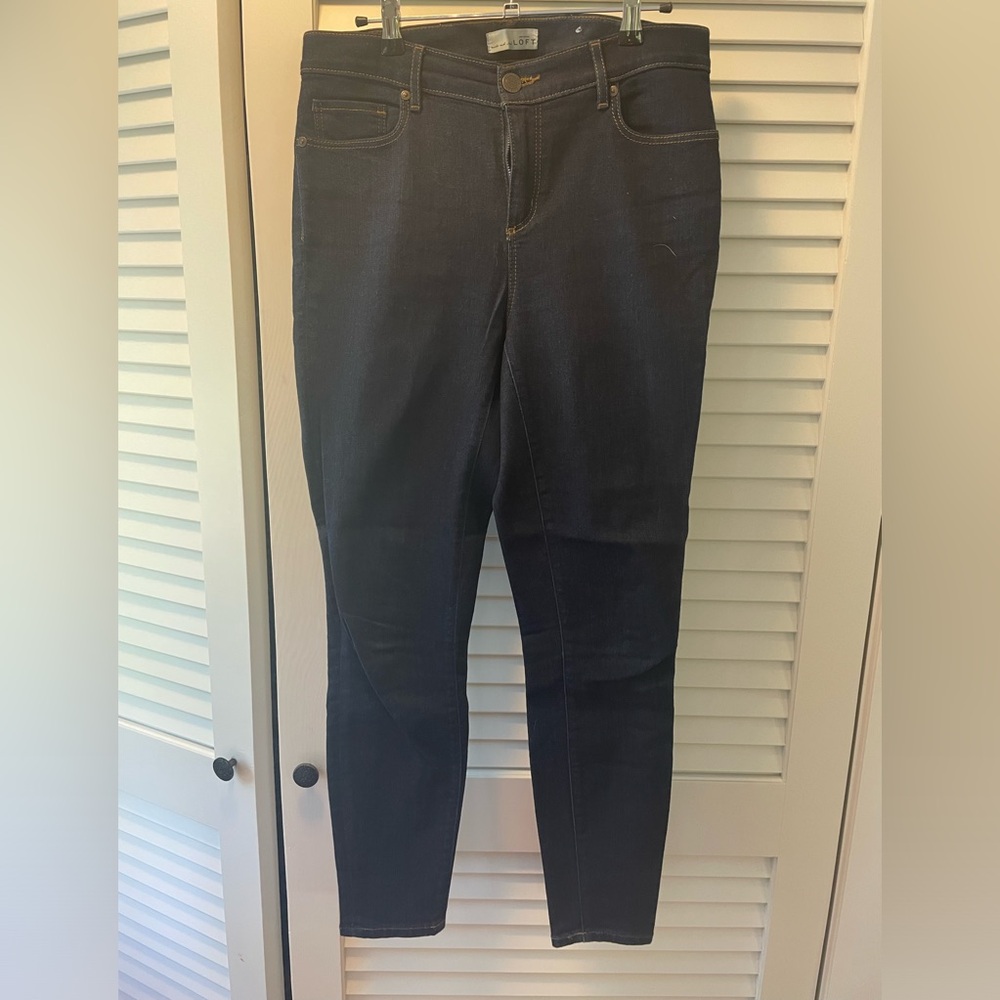 LOFT dark high rise skinny jeans size 29